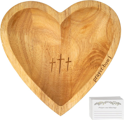 Heart Prayer Bowl,Heart Shaped Wooden Bowl,Wood Decorative Bowls
