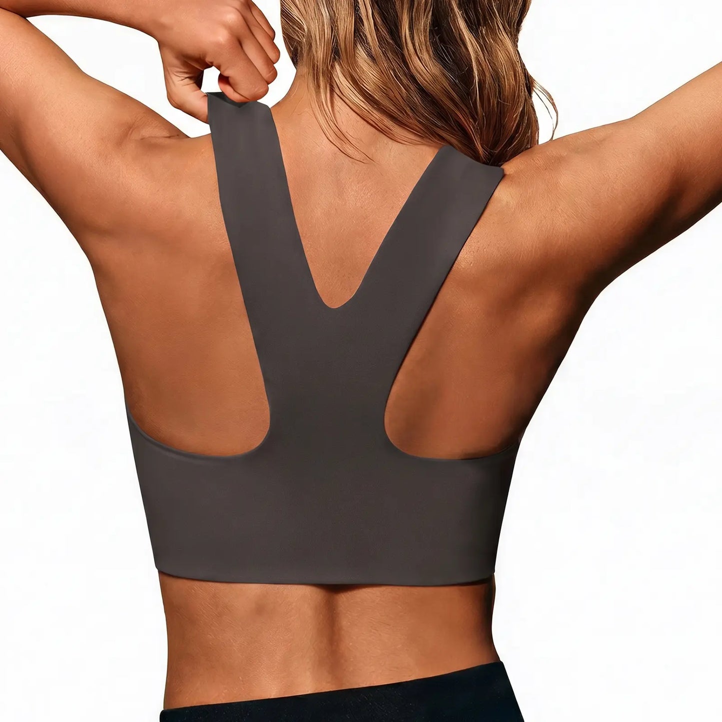 Aoysky Women'S Buttery Soft Square Neck Padded Compressive Seamless Longline Sports Bra - Bras for Women, Activewear Crop Top for Yoga, Running Workouts, Sports Bra for Women,Travel Essentials,Camping Essentials