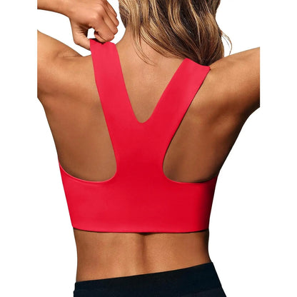 Aoysky Women'S Buttery Soft Square Neck Padded Compressive Seamless Longline Sports Bra - Bras for Women, Activewear Crop Top for Yoga, Running Workouts, Sports Bra for Women,Travel Essentials,Camping Essentials
