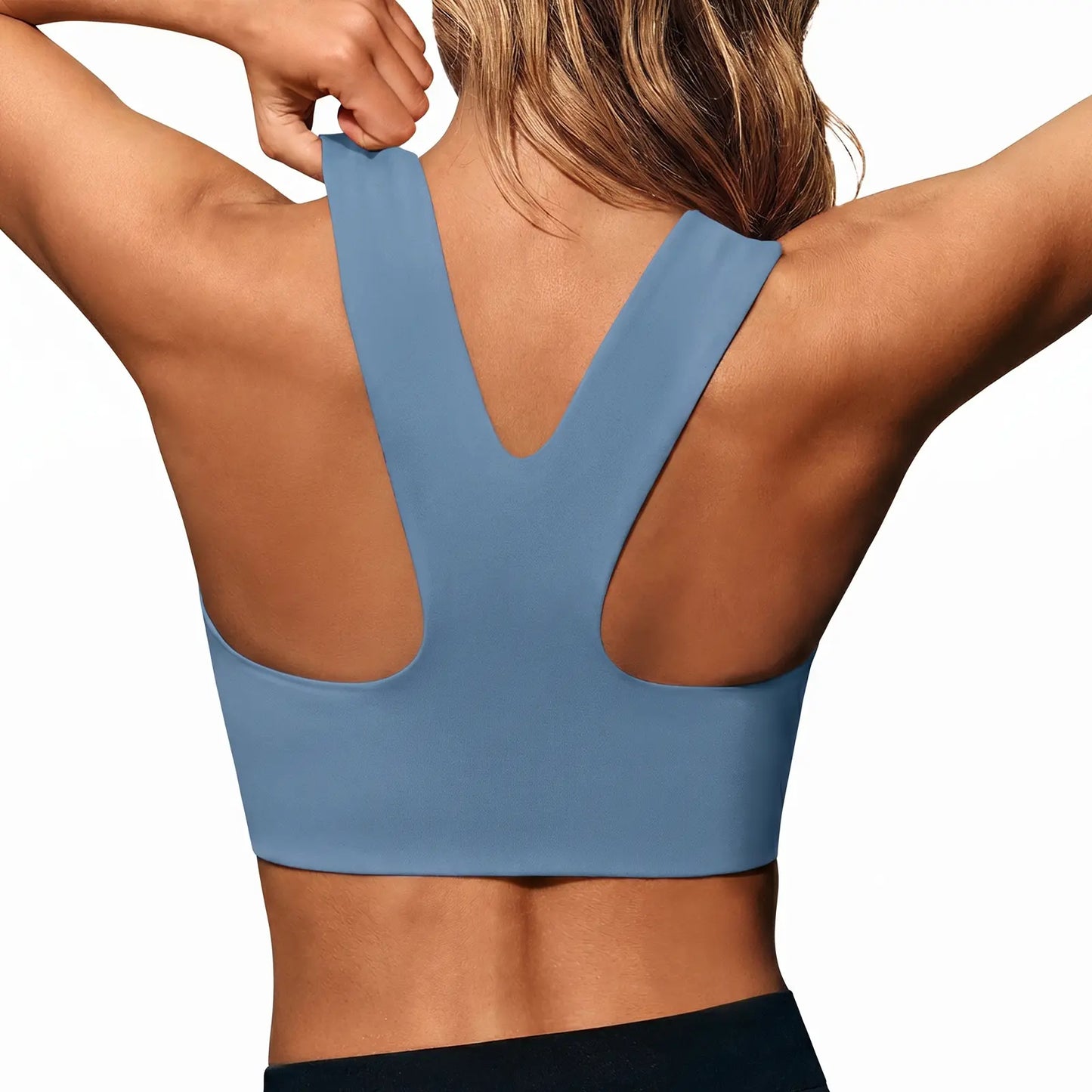 Aoysky Women'S Buttery Soft Square Neck Padded Compressive Seamless Longline Sports Bra - Bras for Women, Activewear Crop Top for Yoga, Running Workouts, Sports Bra for Women,Travel Essentials,Camping Essentials