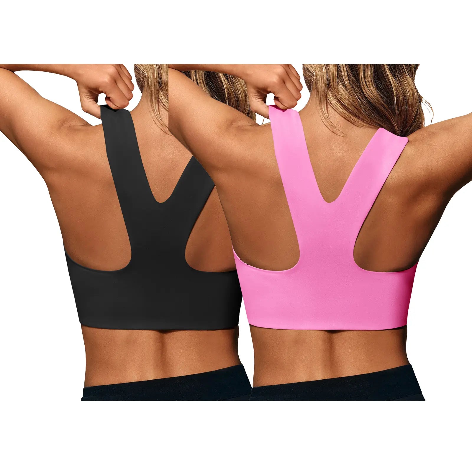 Aoysky Women'S Buttery Soft Square Neck Padded Compressive Seamless Longline Sports Bra - Bras for Women, Activewear Crop Top for Yoga, Running Workouts, Sports Bra for Women,Travel Essentials,Camping Essentials