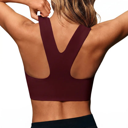 Aoysky Women'S Buttery Soft Square Neck Padded Compressive Seamless Longline Sports Bra - Bras for Women, Activewear Crop Top for Yoga, Running Workouts, Sports Bra for Women,Travel Essentials,Camping Essentials
