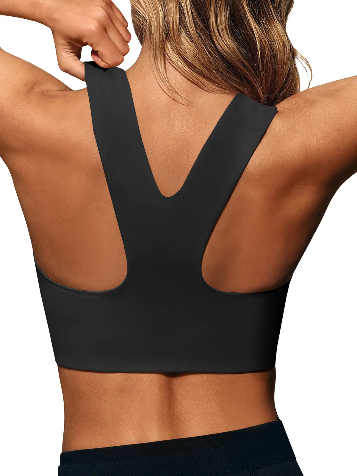 Aoysky Women'S Buttery Soft Square Neck Padded Compressive Seamless Longline Sports Bra - Bras for Women, Activewear Crop Top for Yoga, Running Workouts, Sports Bra for Women,Travel Essentials,Camping Essentials