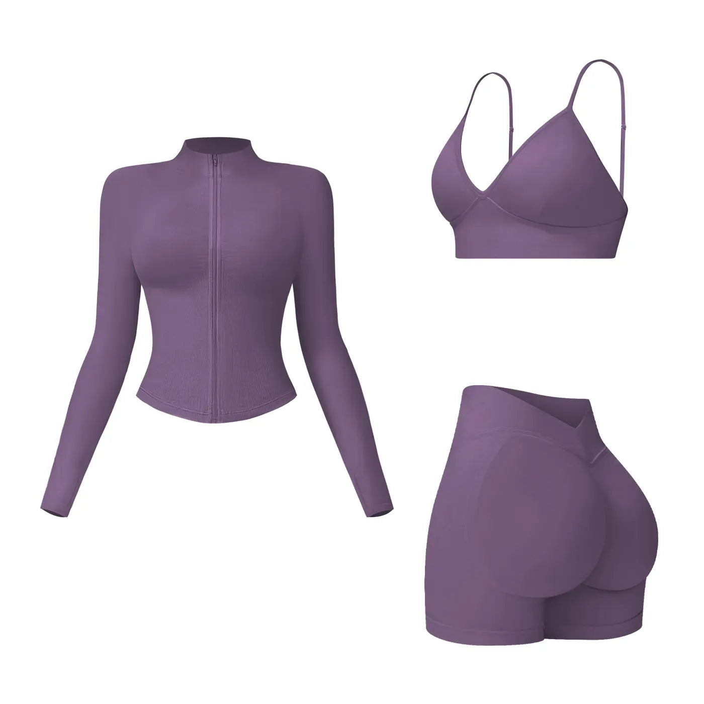 MFVIM Women'S Sports Three-Piece Set Impact Compression High Waist Butt Lifting Yoga Pants for Running Yoga Everyday Workouts,Summerwins,Travel Essentials,Camping Essentials