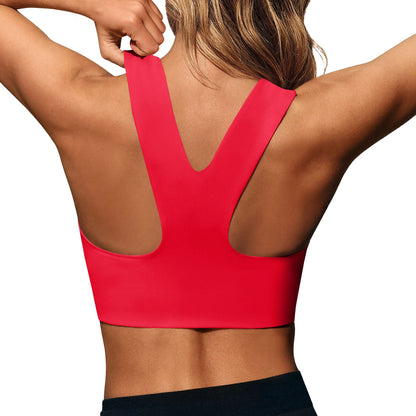 Aoysky Women'S Buttery Soft Square Neck Padded Compressive Seamless Longline Sports Bra - Bras for Women, Activewear Crop Top for Yoga, Running Workouts, Sports Bra for Women,Travel Essentials,Camping Essentials