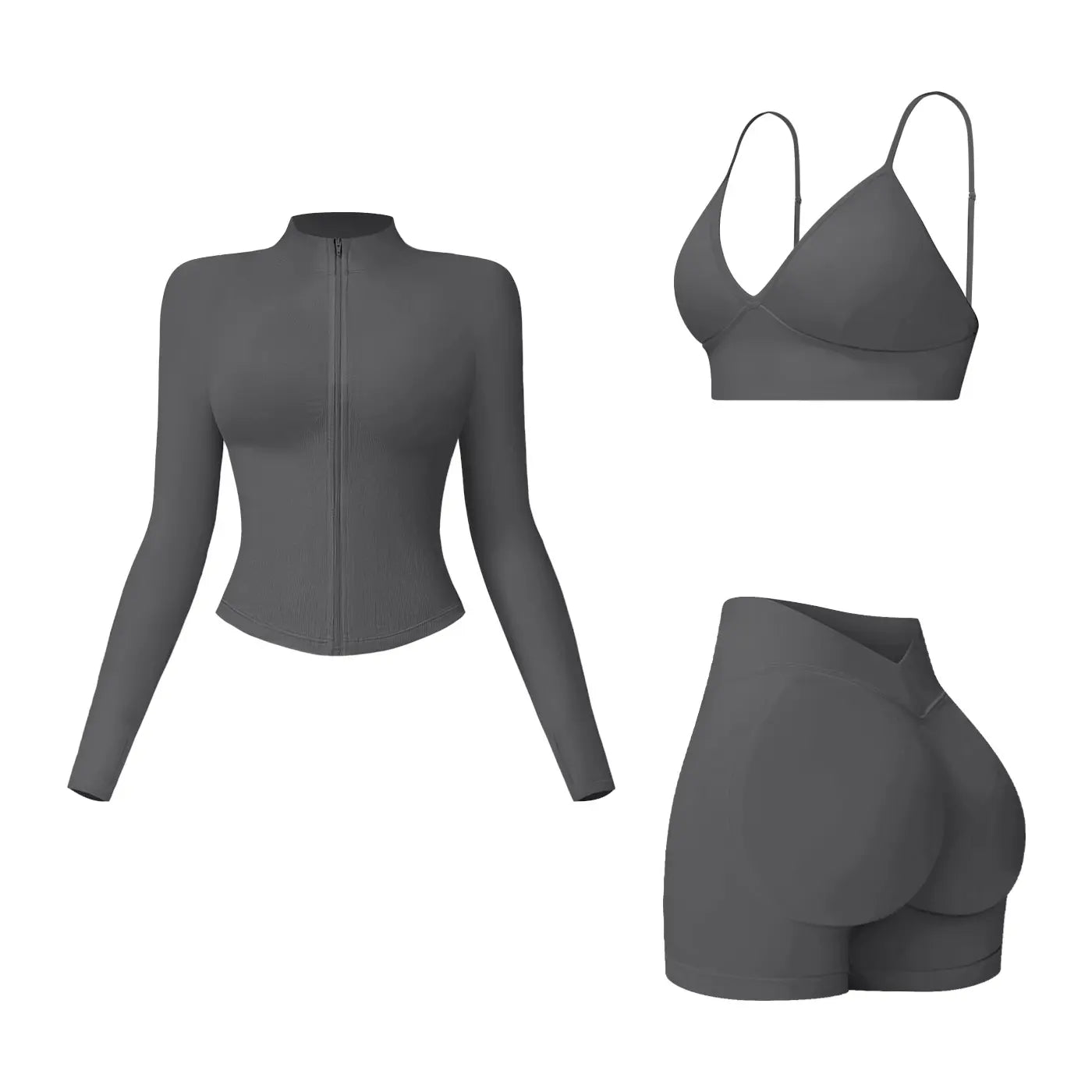 MFVIM Women'S Sports Three-Piece Set Impact Compression High Waist Butt Lifting Yoga Pants for Running Yoga Everyday Workouts,Summerwins,Travel Essentials,Camping Essentials