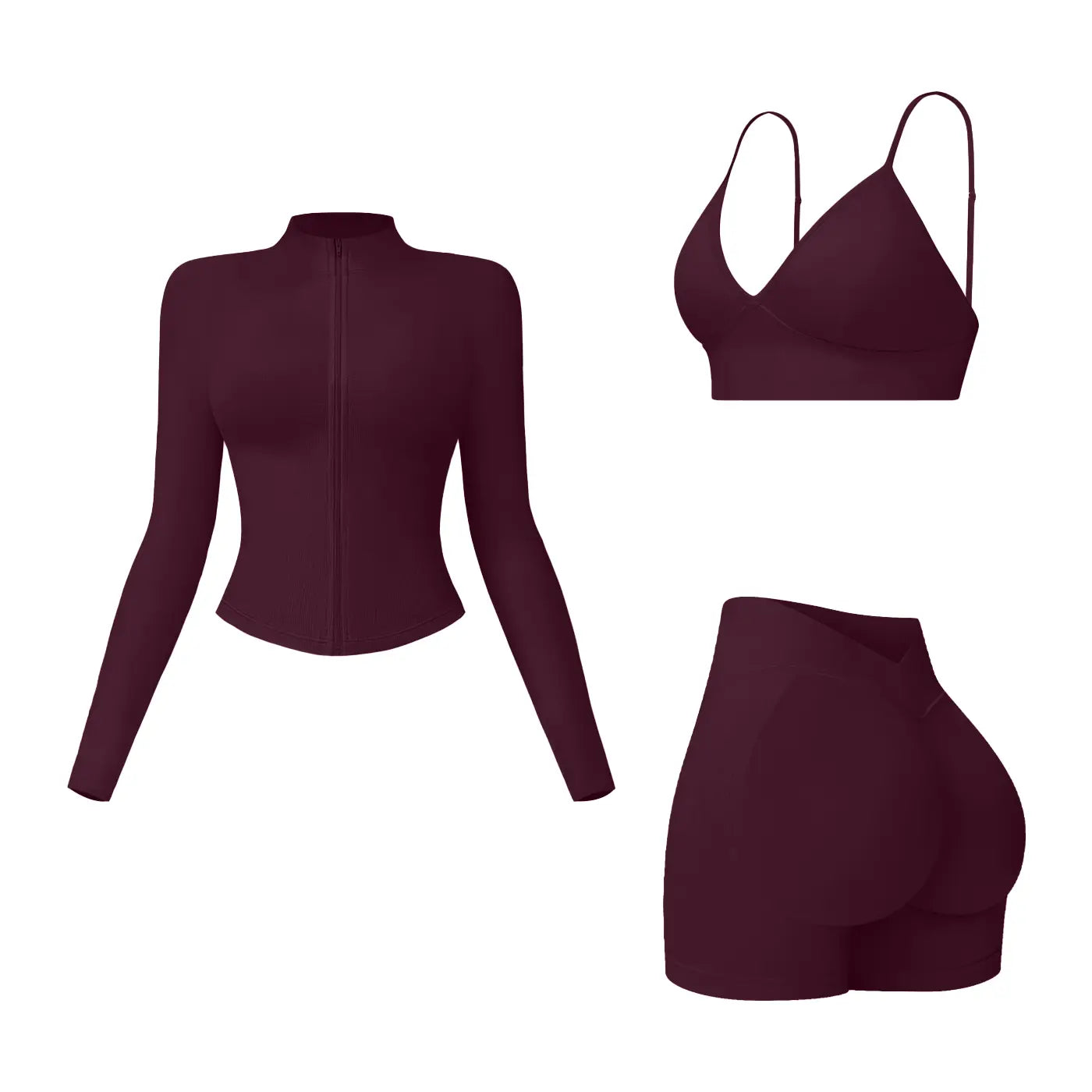 MFVIM Women'S Sports Three-Piece Set Impact Compression High Waist Butt Lifting Yoga Pants for Running Yoga Everyday Workouts,Summerwins,Travel Essentials,Camping Essentials