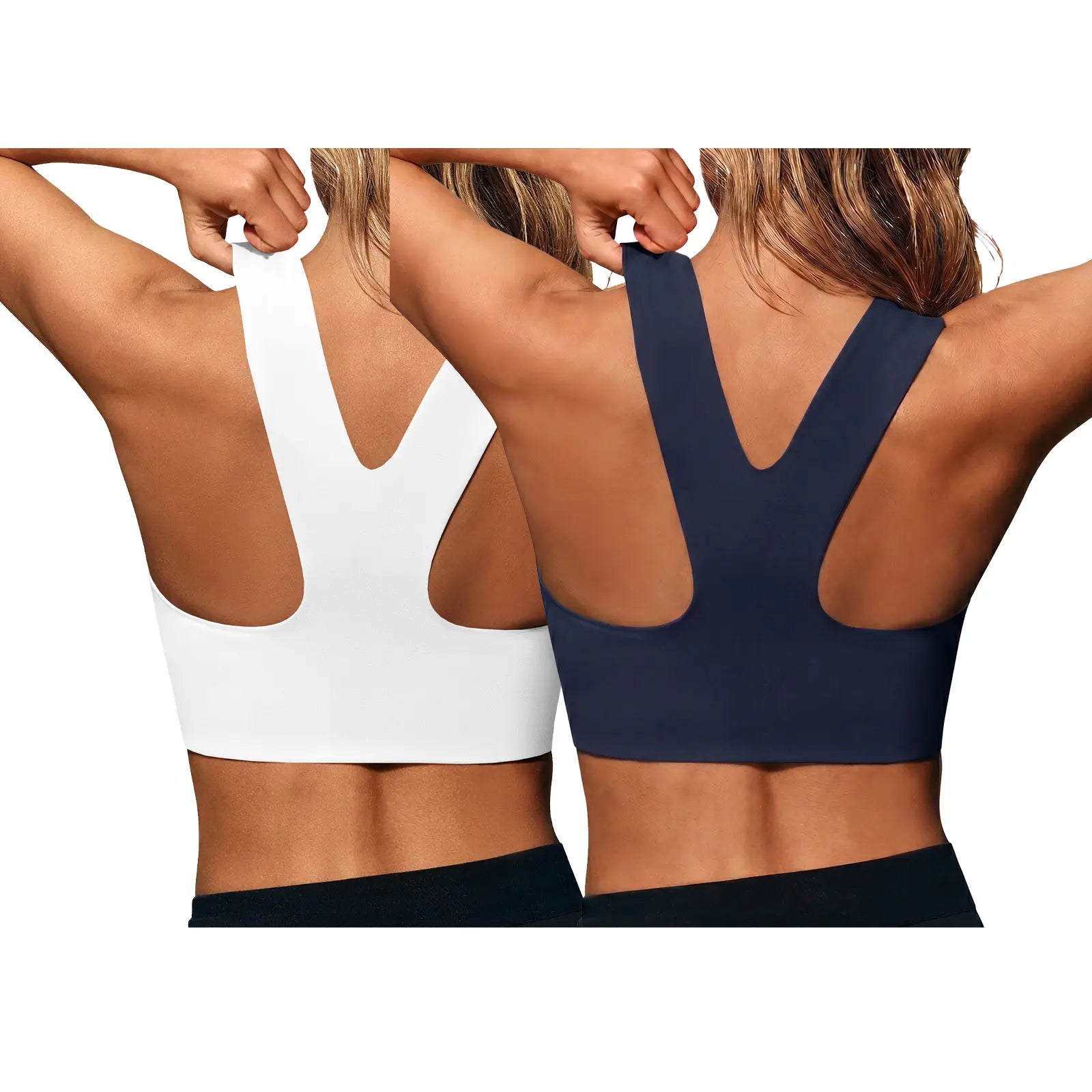 Aoysky Women'S Buttery Soft Square Neck Padded Compressive Seamless Longline Sports Bra - Bras for Women, Activewear Crop Top for Yoga, Running Workouts, Sports Bra for Women,Travel Essentials,Camping Essentials